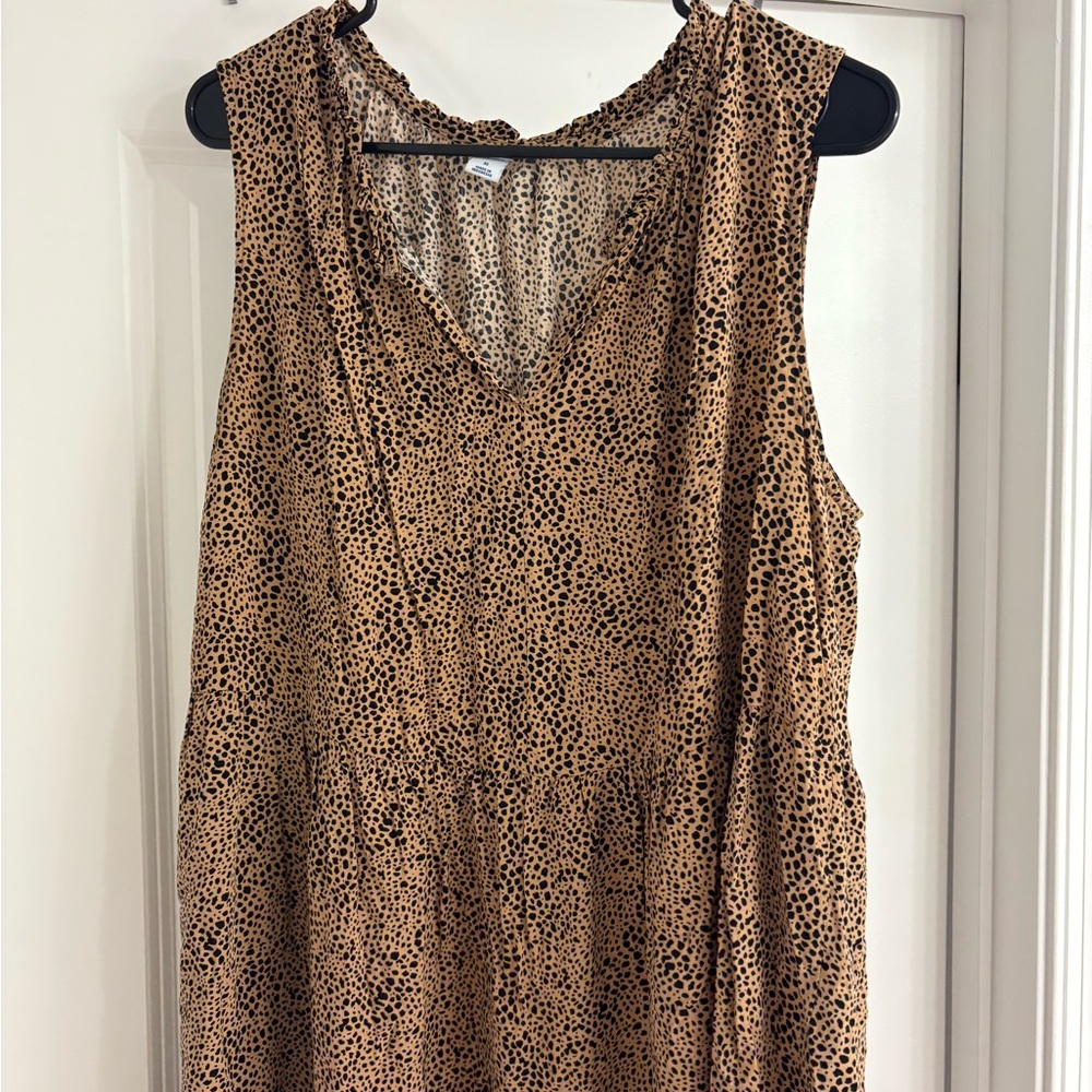 Leopard Print Sleeveless Dress